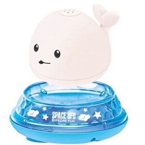 UFO Whale Sprinkler LED Lighted Bath Toy